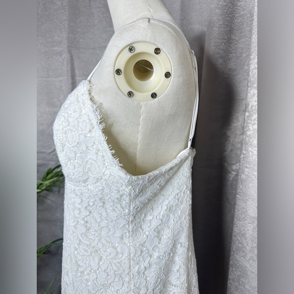 NEW Bardot Ivory Sienna Spaghetti Strap Lace Dress Women’s Sz 10/L - Picture 7 of 11